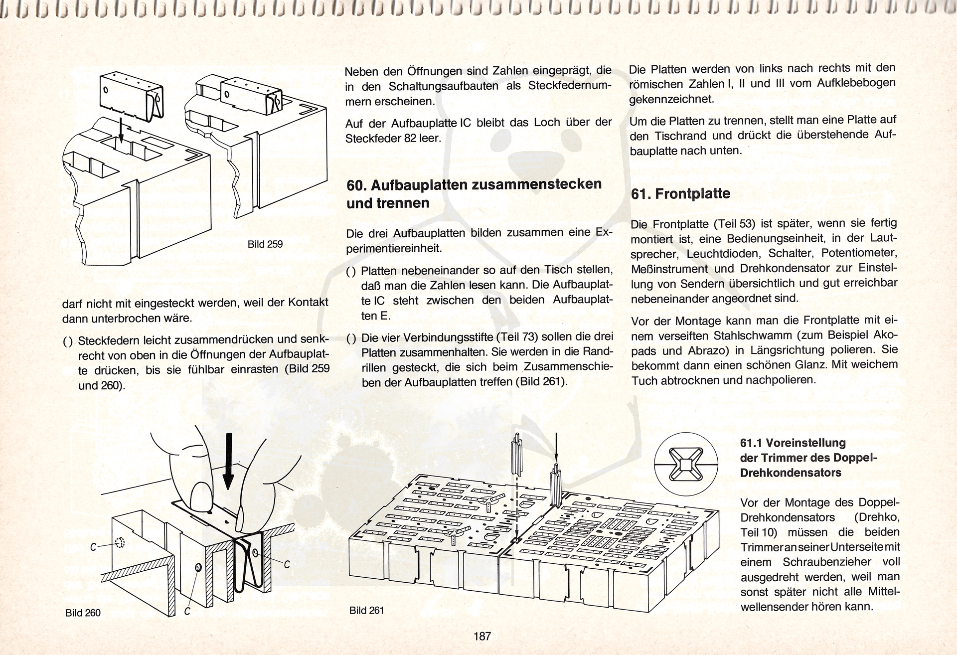 Kosmos Elektronik Labor E200 Handbuch Seite 187